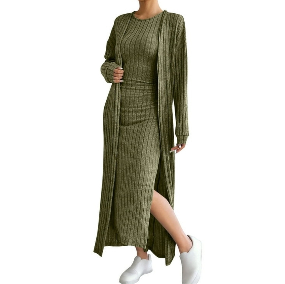 Shein Teen Knit Dress and Cardigan Set 15y